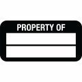 Lustre-Cal VOID Label PROPERTY OF Black 1.50in x 0.75in  2 Blank # Pads, 100PK 253774Vo2K0000